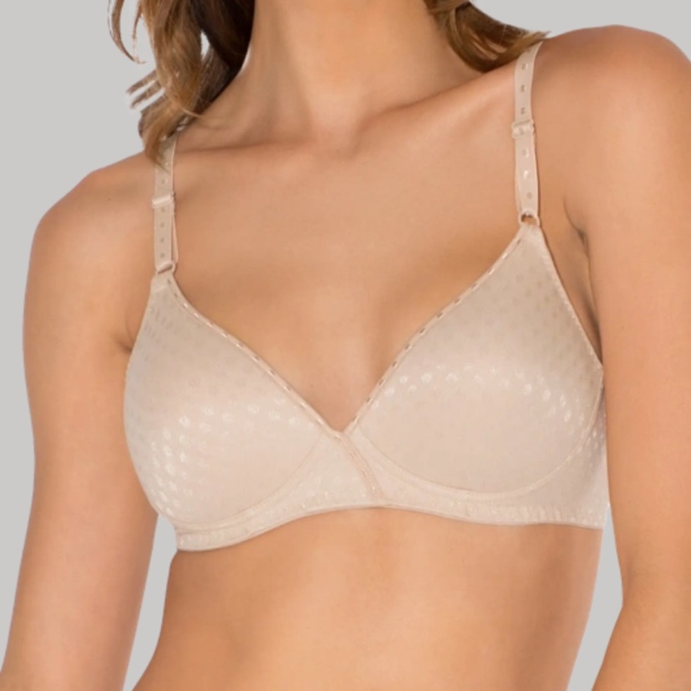 Fruit of the Loom 96238 Jacquard Lightly Padded‎ Wirefree Bra - Sand 38B